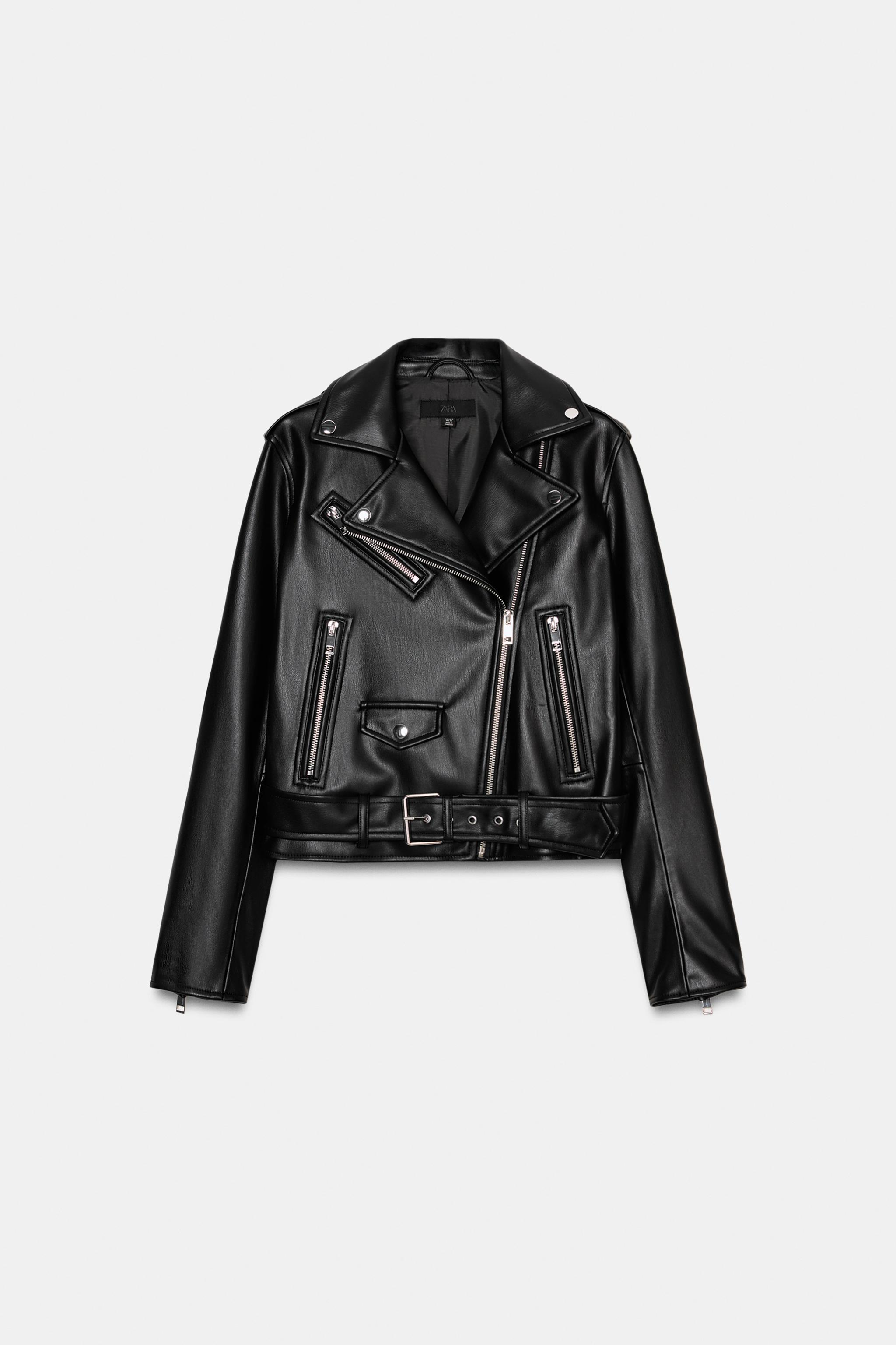 FAUX LEATHER BIKER JACKET